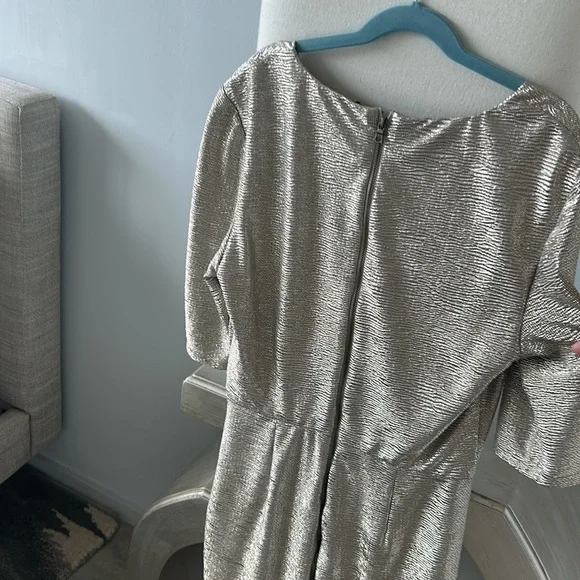 Alice & Olivia A+O Metallic Gold Dress 8 NWT - Picture 7 of 9